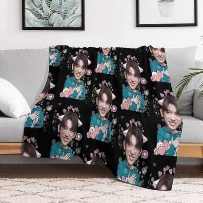 Peach Boi Jinyoung Machine-washable Throw Blanket