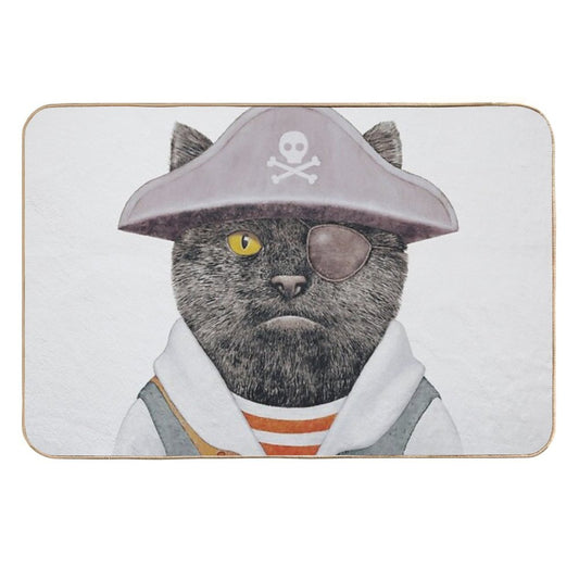 Pirate Cat  Versatile Bath Mat