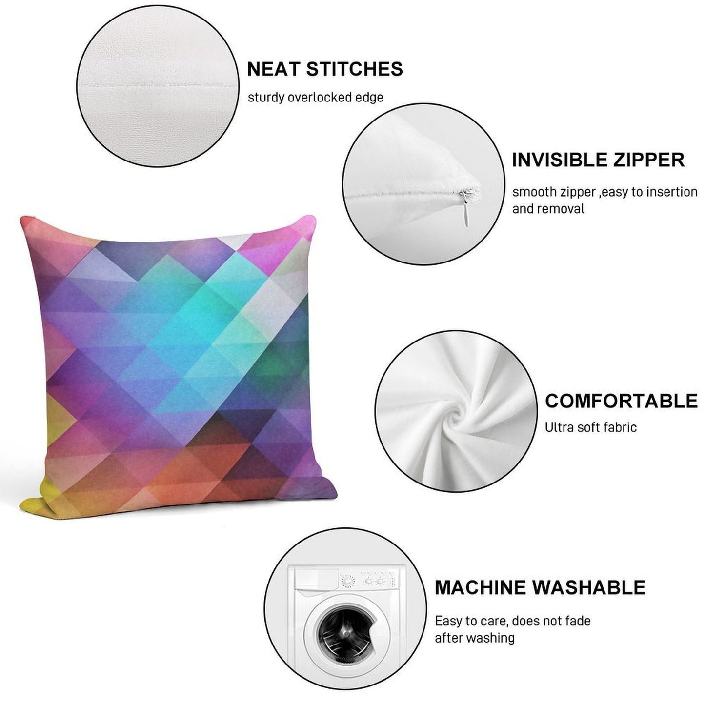 Pattern 12 Soft Easy Maintenance Throw Pillow