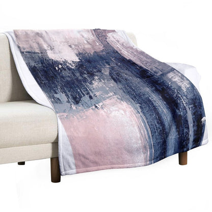 Pink And Navy 1 Durable Throw Blanket