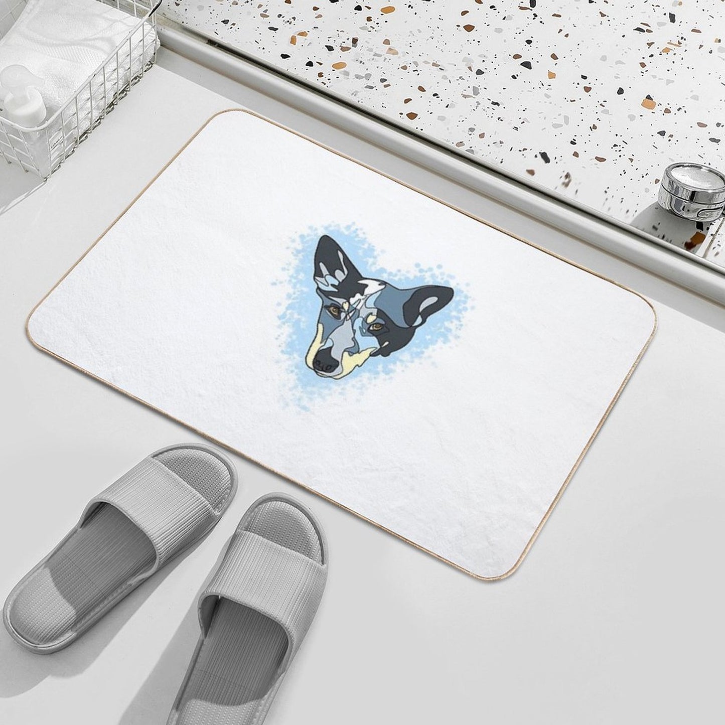 Heeler  Repositionable Bath Mat