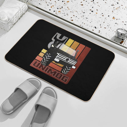 Unimog Retro (on Black)  Stain-Proof Bath Mat