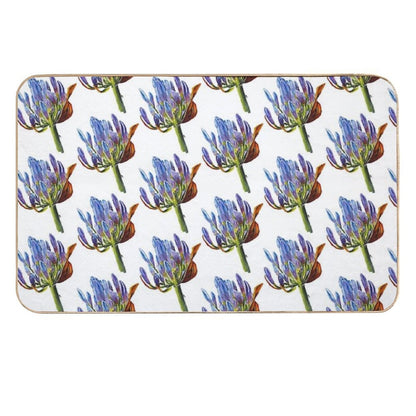 Vibrant Bloom – Purple & Blue Buds  Pet-Safe Bath Mat