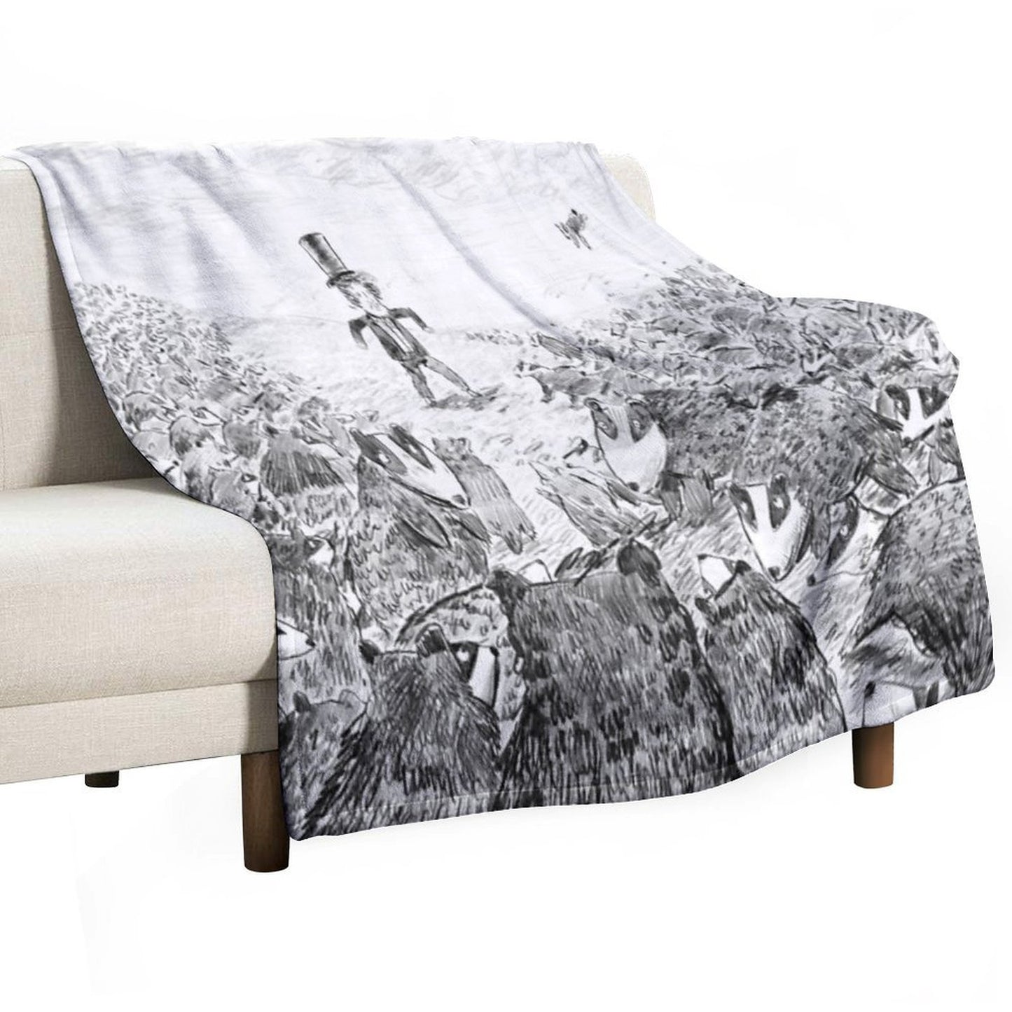 Way Too Many Badgers. Premium Throw Blanket