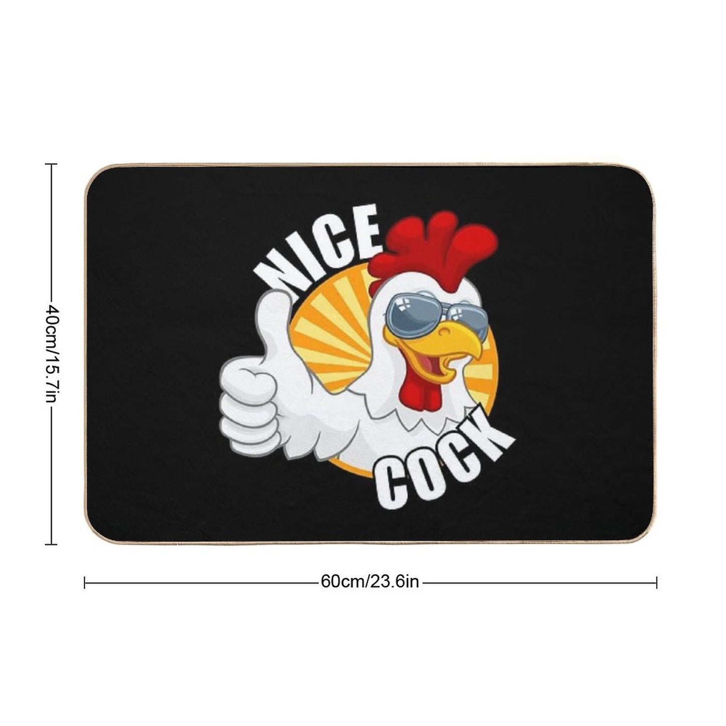 Nice Cock  Slip-Resistant Bath Mat