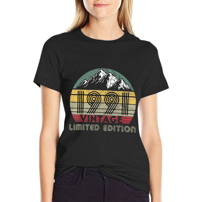 30 Year Old Gifts Vintage 1991 Limited Edition 30th Birthday  High-quality Stitching T-Shirt