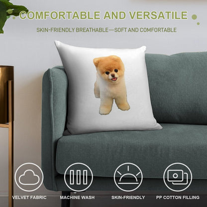 Cute Boo Puppy Soft Anti-Pilling Throw Pillow