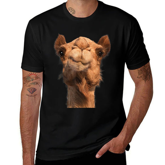Camel Animal Face  Cotton T-Shirt