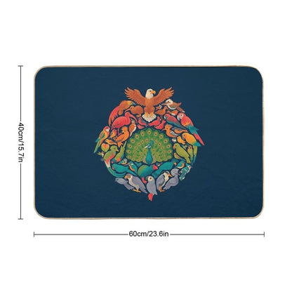 Aerial Rainbow  Blue  Toxin-Free Bath Mat