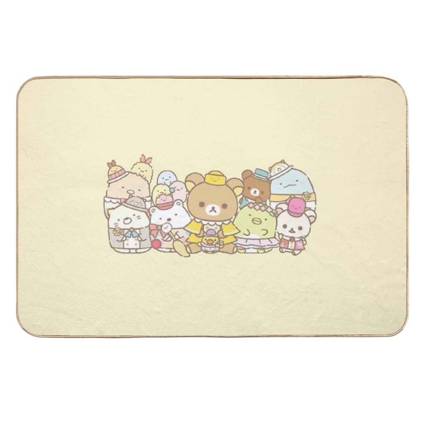 Rilakkuma And Sumikko Gurashi Inspired Graphic  Slip-Resistant Bath Mat