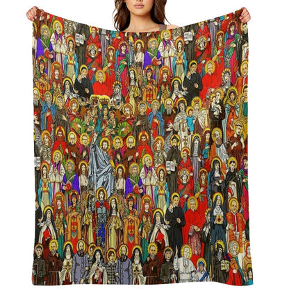 Saints, All Saints, Catholic Saints Versatility Throw Blanket