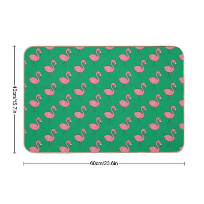 Campsite Flamingos  Easy Maintenance Bath Mat