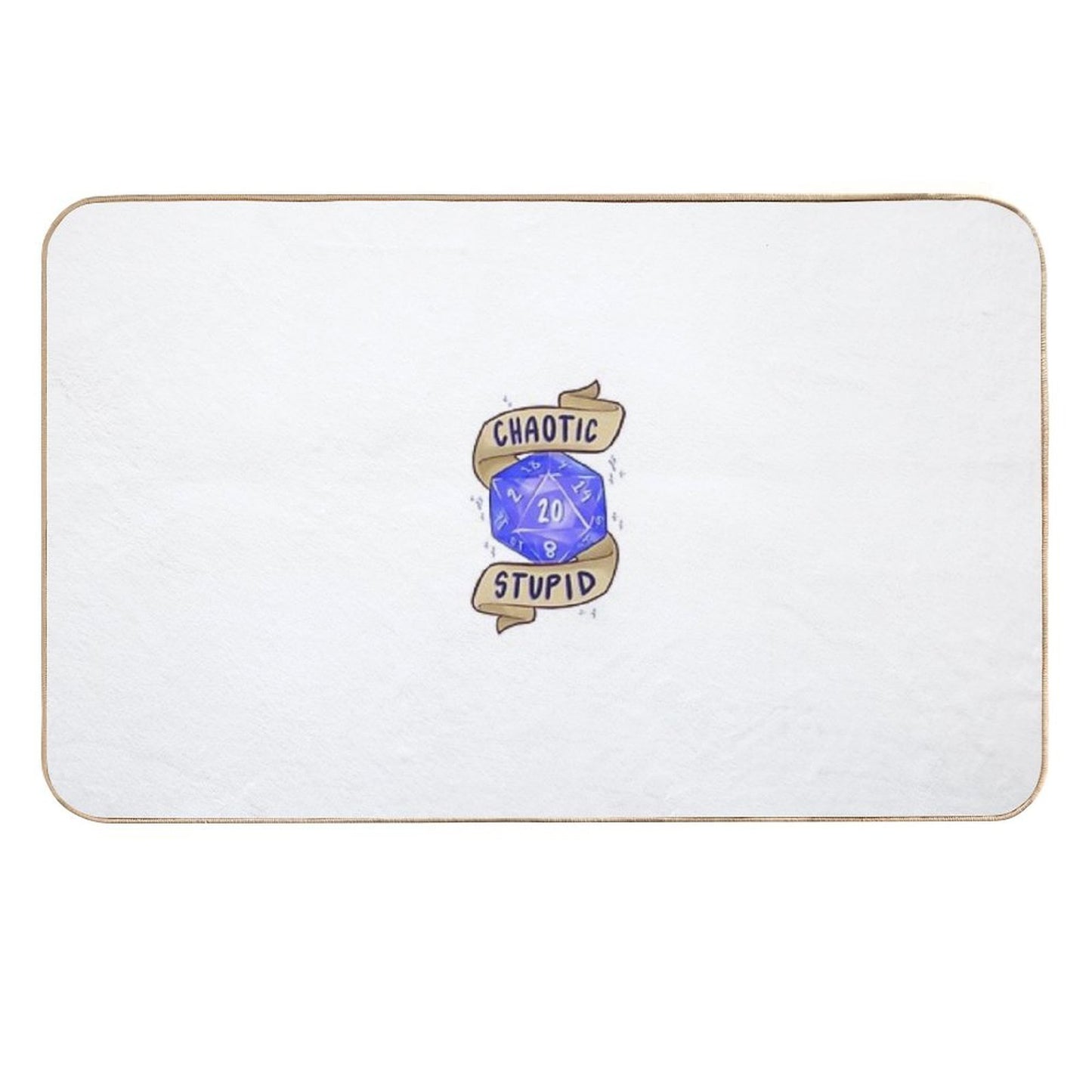 D20 Chaotic Stupid  Odorless Bath Mat