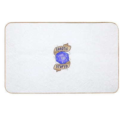 D20 Chaotic Stupid  Odorless Bath Mat