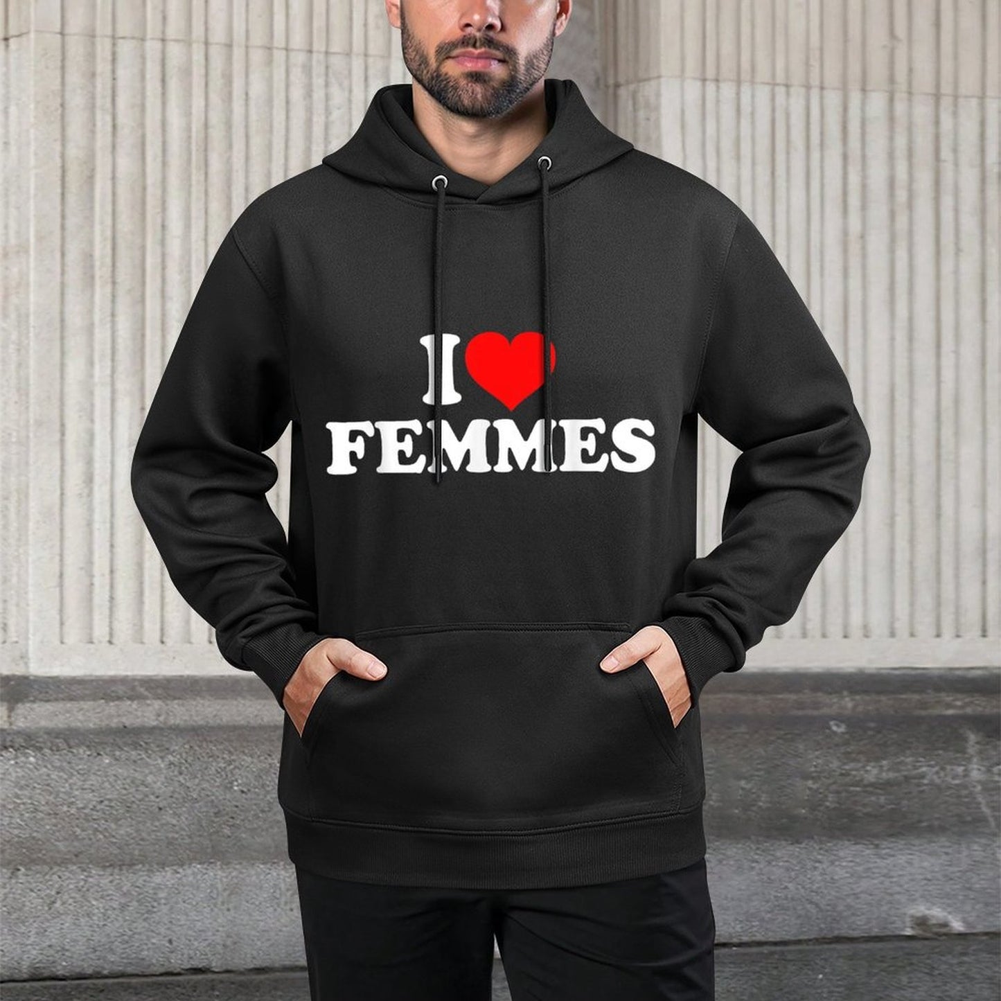 I Love Femmes Cotton-Polyester Blend Hoodie
