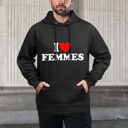 I Love Femmes Cotton-Polyester Blend Hoodie