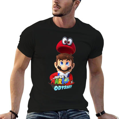 Super Mario Odyssey Game Logo Cappy Mario Graphic  Durable T-Shirt