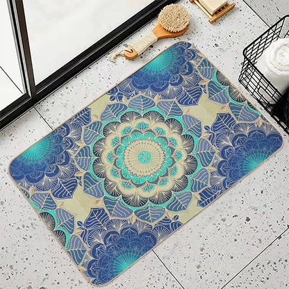 Midnight Bloom  Rapid-Drying Bath Mat