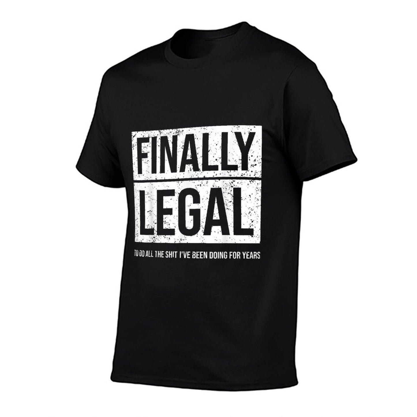 Finally Legal Funny 21st Birthday  Rolled Sleeves T-Shirt