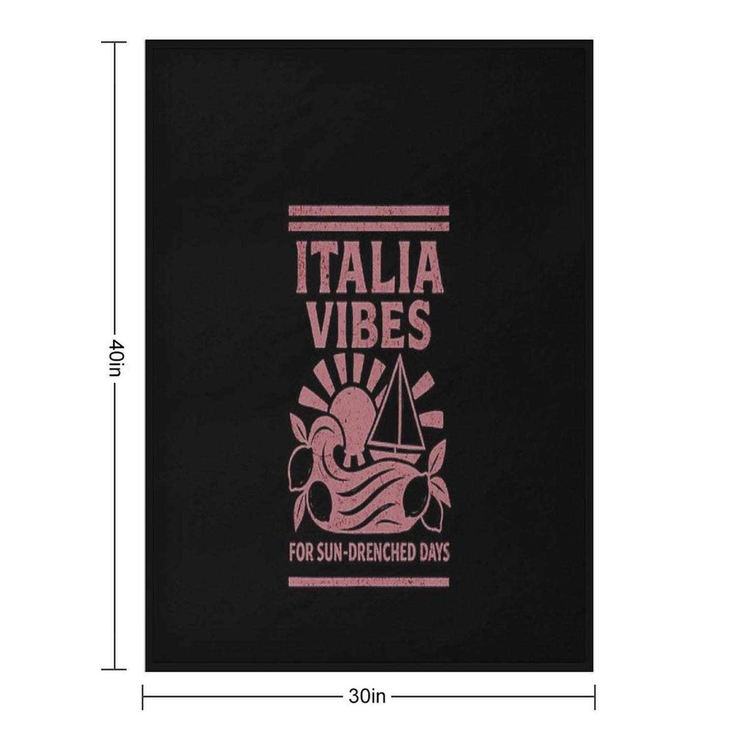 Italia Vibes T-Shirt, Sun Drenched Days Tee, Summer Sailing Shirt, Italy Inspired Graphic Tee, Coastal Escape T-Shirt Anti-pilling Throw Blanket