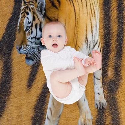 Copy of Copy of Copy of Copy of TIGER IN BEAUTIFUL COLORS. Wrinkle-free Throw Blanket