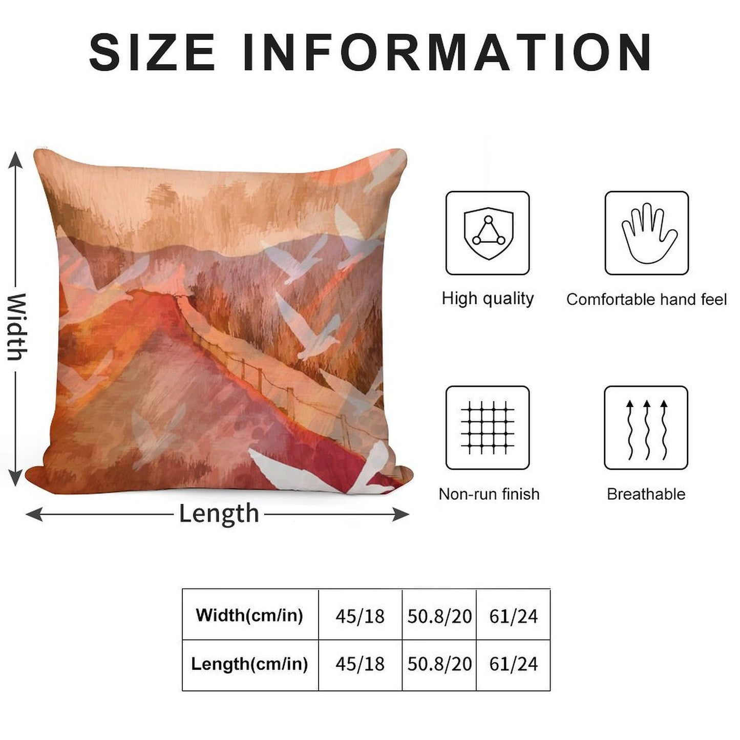 Gulls Overflying Downland Soft Skin-Friendly Throw Pillow