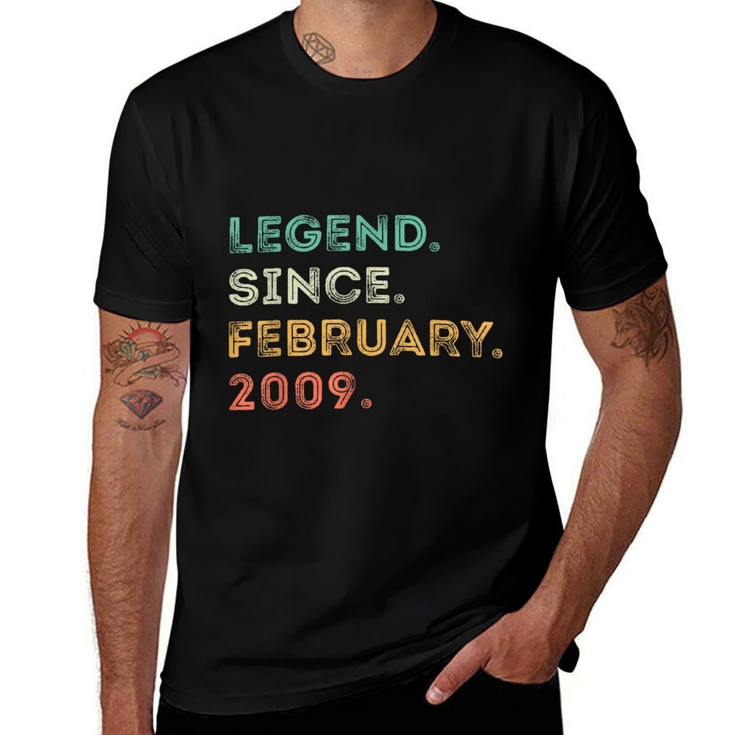 16 Years Old Legend Since February 2009 16th Birthday  Odor-resistant T-Shirt
