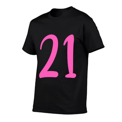 21st Birthday Cheers To 21 Years Pink 21st Birthday Sweatshirt  Classic T-Shirt