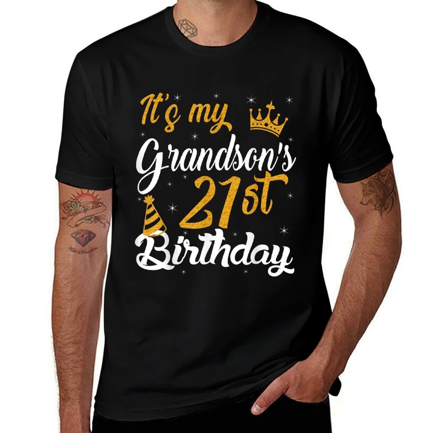 Happy It's My Grandson's 21st Birthday 2004 21 Years Old  Moisture-wicking T-Shirt