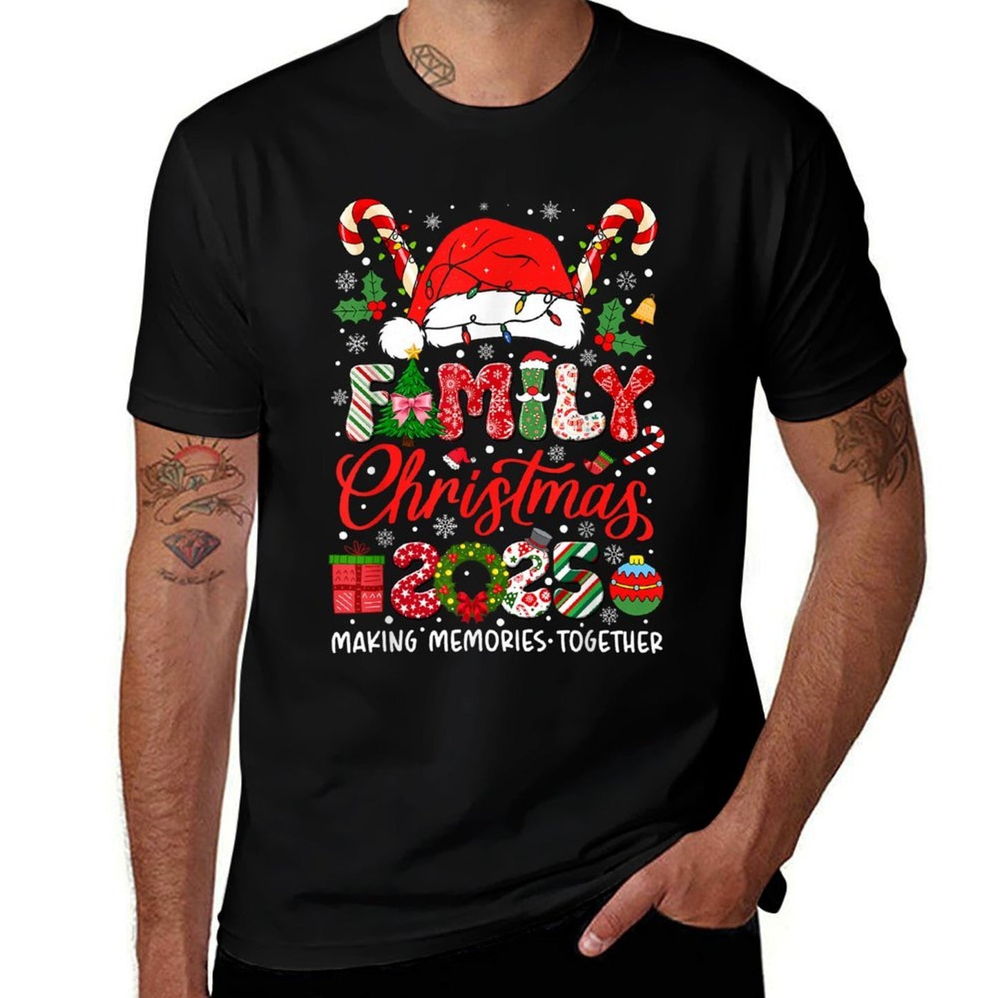 Family Christmas 2025 Matching Outfit Xmas Squad Santa  Affordable Price T-Shirt