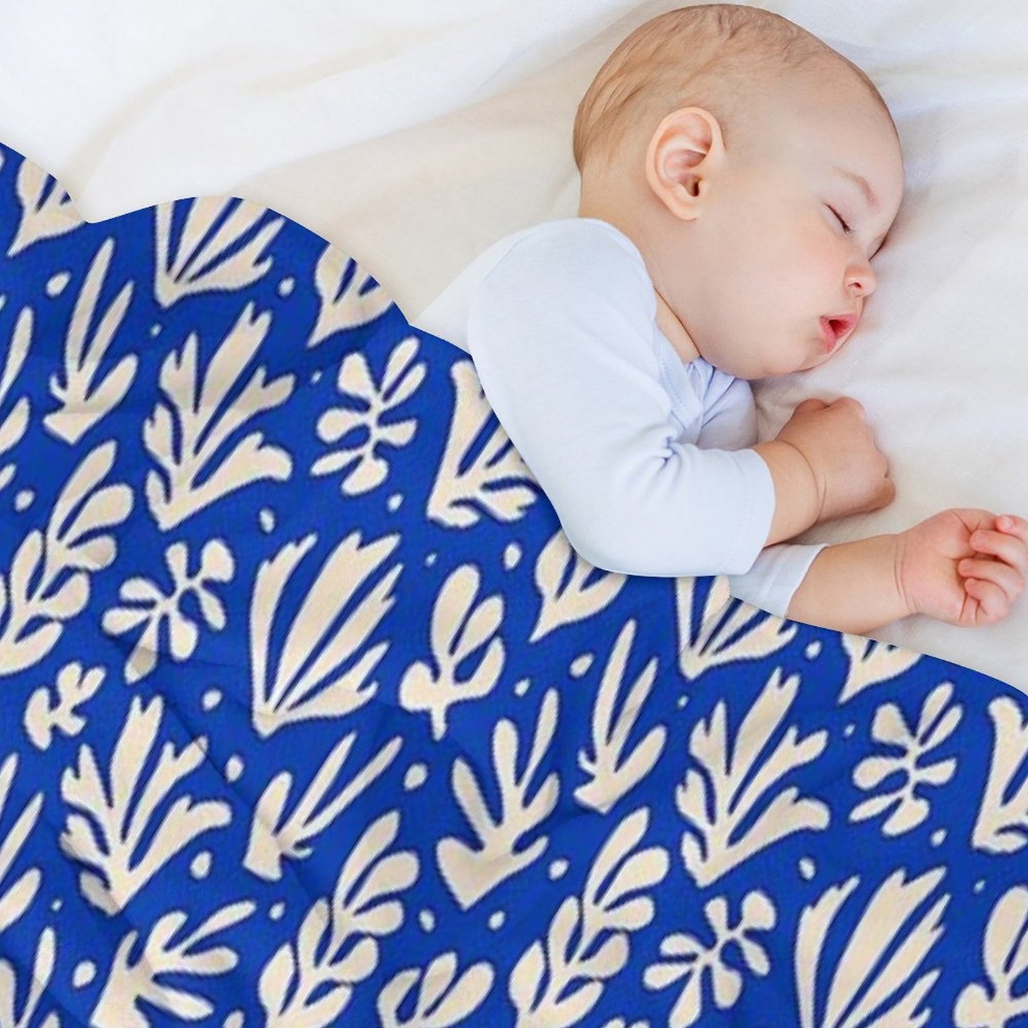 Leaves Pattern Plants Inspired by Henri Matisse Machine-washable Throw Blanket