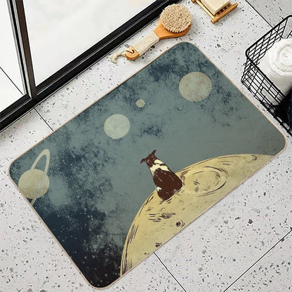 Endless Opportunities  - Dog Looking Into Space  Easy Maintenance Bath Mat