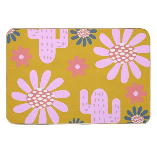 Nursery Cactus Decor  Easy To Clean Bath Mat