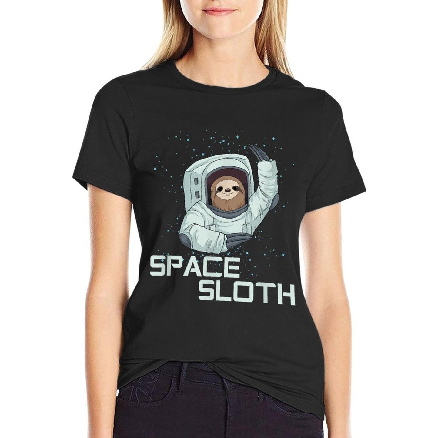 Sloth in Space Astronaut  Easy-care T-Shirt