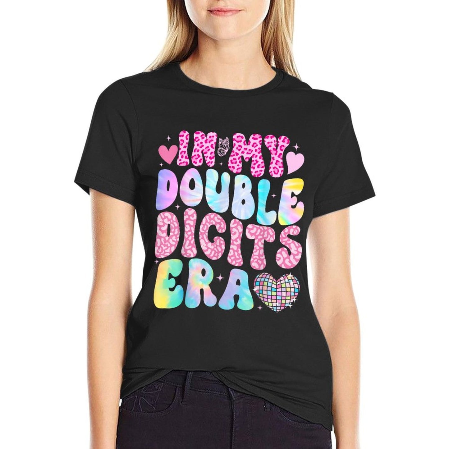 In My Double Digits Era Girls Kids 10th 10 Year Old Birthday  Cotton T-Shirt