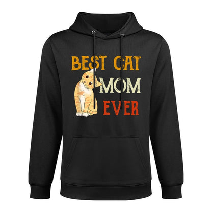 Vintage Cat Best Cat Mom Ever Meow with My Cat Funny Kitty for Men Women Adjustable Hood Hoodie