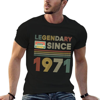 Legendary Since Tape Bday July 1971 50Th Birthday  Rolled Sleeves T-Shirt