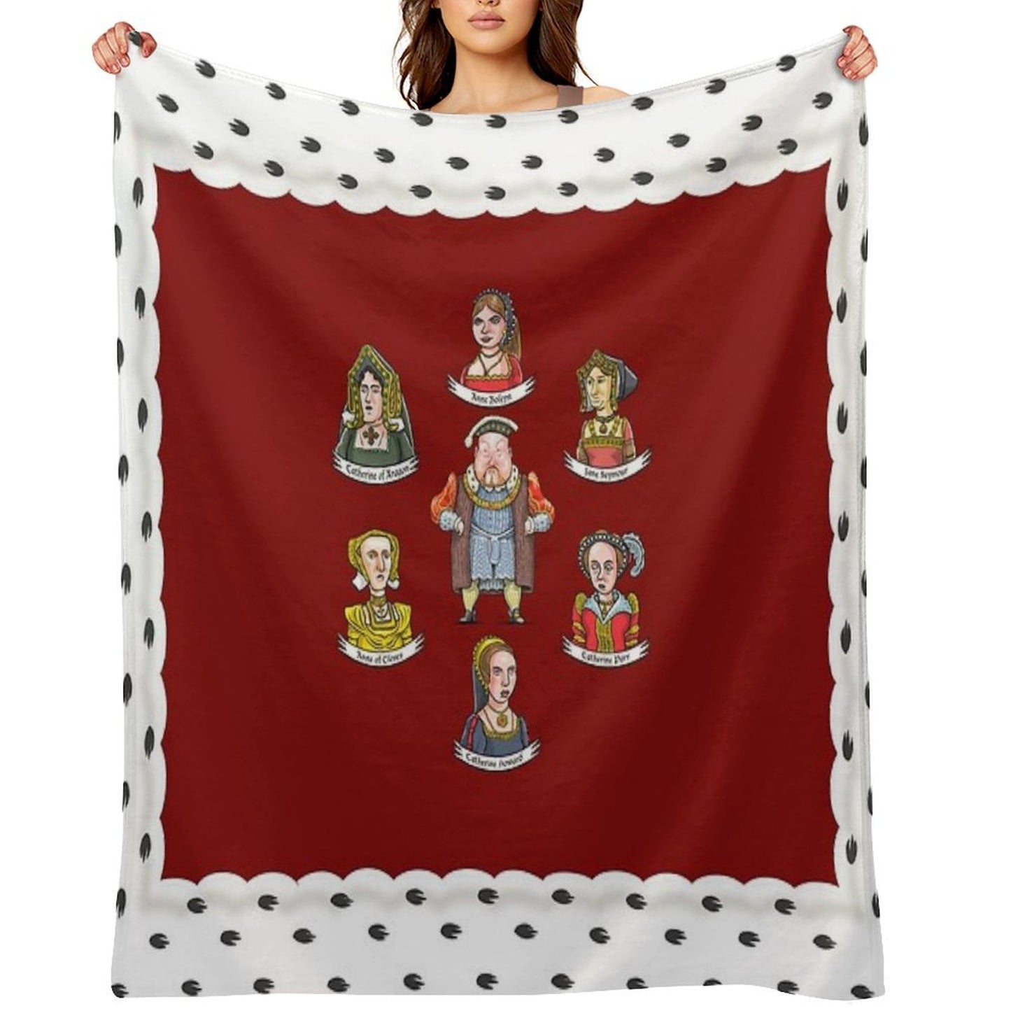The Six Wives of King Henry VIII Compact Throw Blanket
