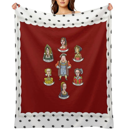The Six Wives of King Henry VIII Compact Throw Blanket