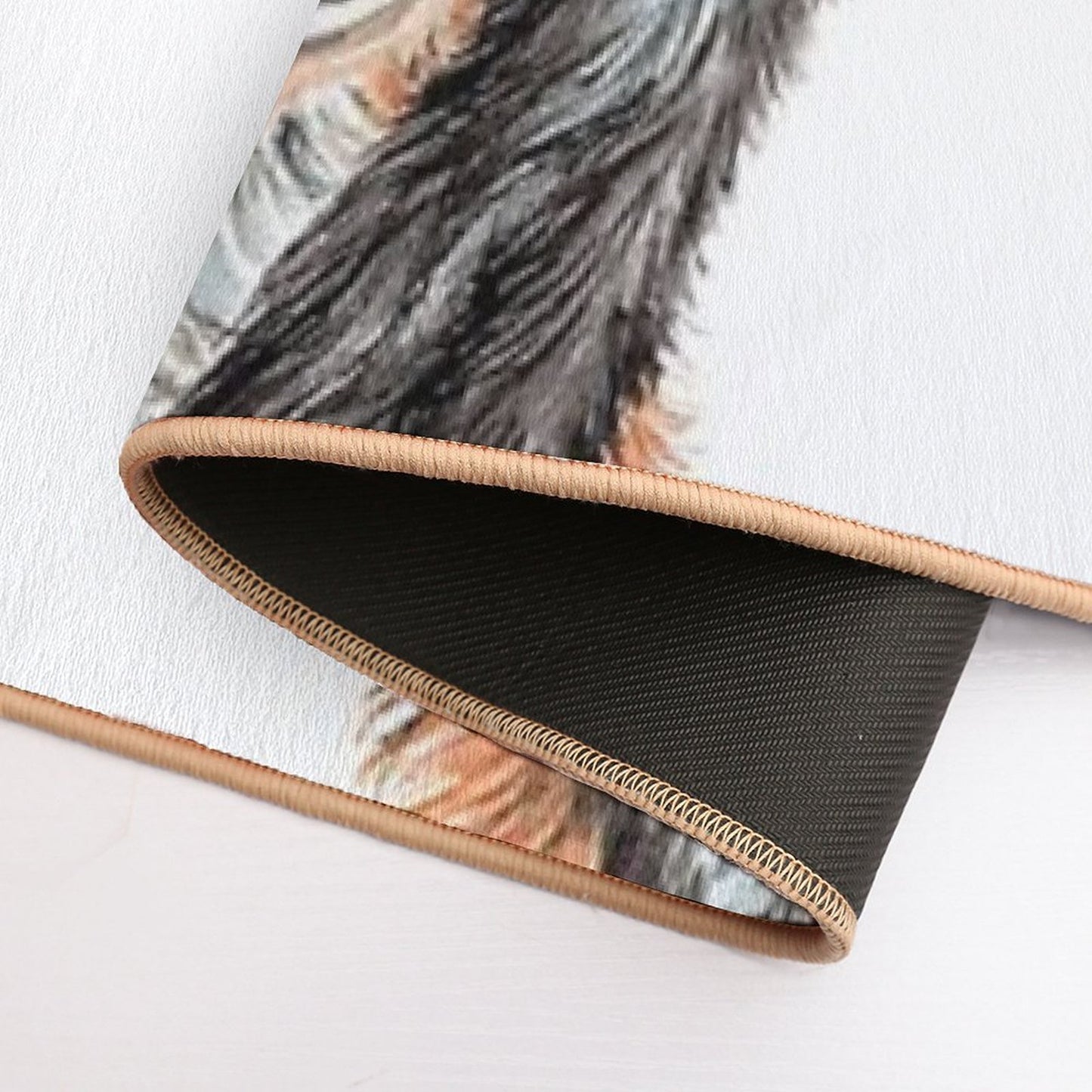 Morning Fox - Cute Coffee Animal  Absorbent Bath Mat