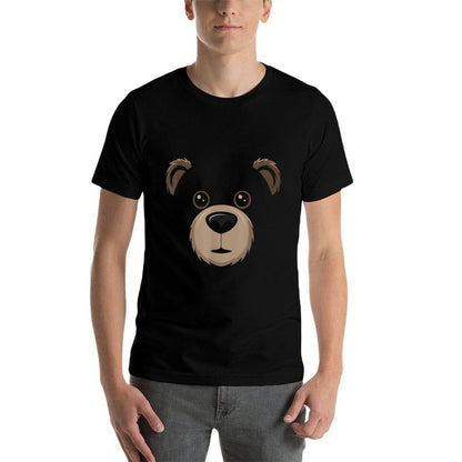 Bear Face Halloween Costume Brown Bear Animal Kids  Stretchy T-Shirt