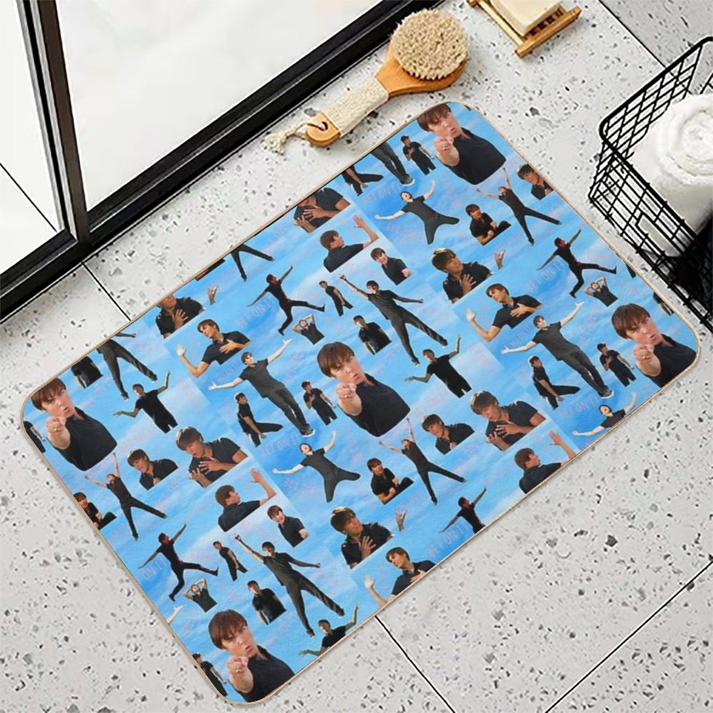 Zac Efron Troy Bolton Bet On It  High School Musical  High-Traffic Bath Mat