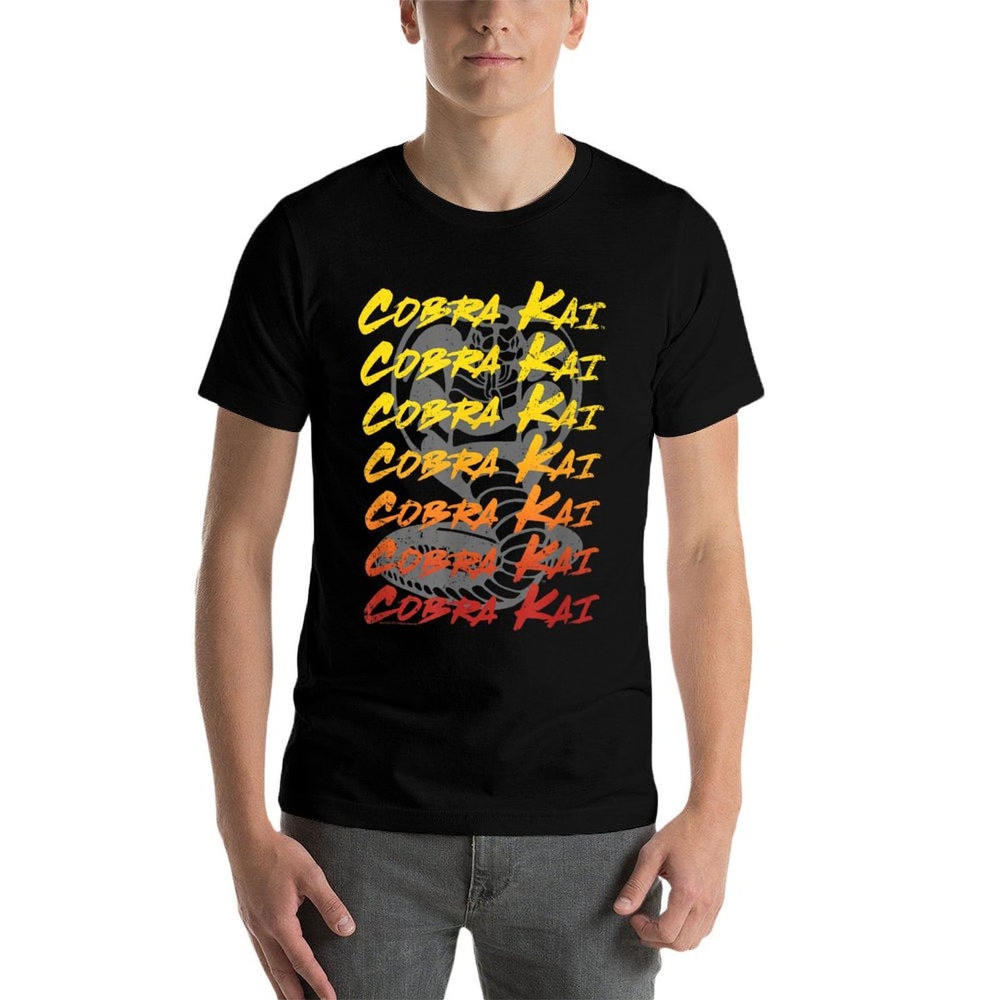 Cobra Kai Repeating Ombre Logo TV Show  Breathable T-Shirt