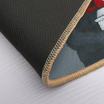 Morning Coffee With A Cardinal  Absorbent Bath Mat