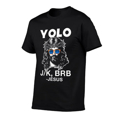 Funny Jesus Easter Resurrection YOLO JK BRB Meme  Lightweight T-Shirt