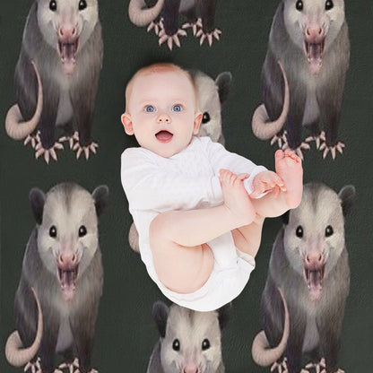 Happy Possum Eco-conscious Throw Blanket