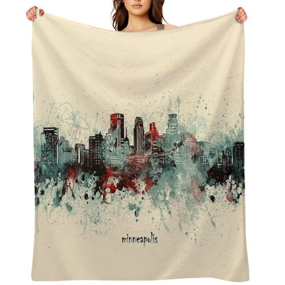 Minneapolis Skyline Comfort Throw Blanket