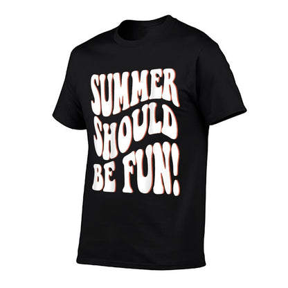 Summer Should Be Fun Summer Aesthetic Words On Back Clothing  Classic T-Shirt