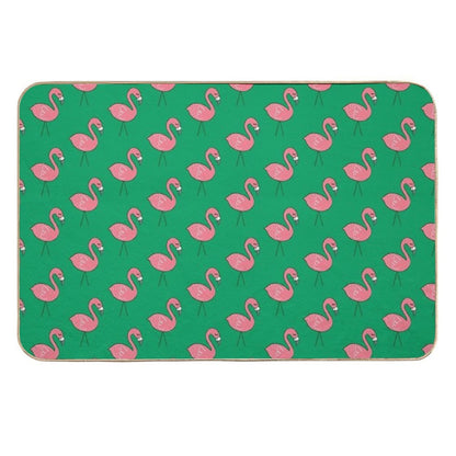 Campsite Flamingos  Easy Maintenance Bath Mat