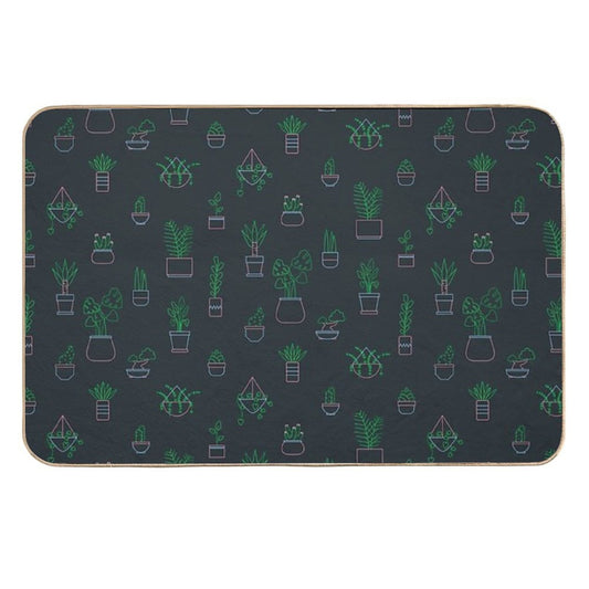 Neon Plants  High-Traffic Bath Mat